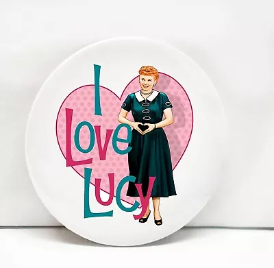 I Love Lucy Button Pin Lucille Ball Heart Lucy Ricardo New • $6
