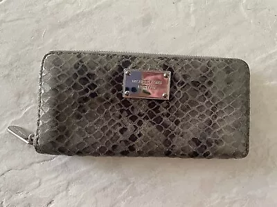 Michael Kors Grey And  Black Snakeskin Wallet • $6