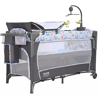 VEVOR 4 IN 1 Baby Bassinet Bedside Crib Foldable Portacot Sleeper Bed Foldable • $138.99