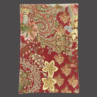 Pottery Barn Red Paisley Floral Cotton Table Runner 18 X108  • $38.40