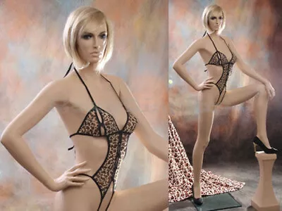 Sexy Big Bust Female Fiberglass Mannequin Fleshtone Dress Form Display #MZ-VIS4 • $265