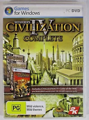 Sid Meier's Civilization Iv Complete Pc Dvd Game • $14.95