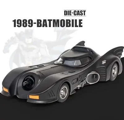 1:18 1989 Movie Batmobile Toy Car Model Diecast Alloy Matt Black • $65