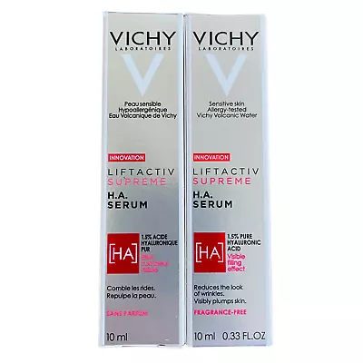 2 X Vichy Liftactiv Supreme H.A. Wrinkle Corrector Serum 0.33oz Travel Mini NIB • $11.99