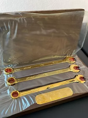 1986 Limited Edition MAC TOOLS 24K GOLD PLATED COMBINATION WRENCH SET • $149.99