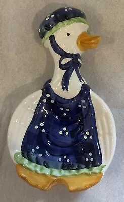 Spoon Rest Ceramic Daisy Duck Design Organizer Keeper 18 X 10.5 X 3.5cm • £12.99