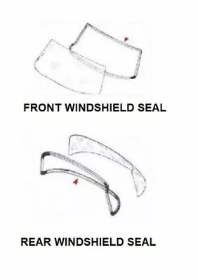 FRONT AND REAR Rubber WINDOW WINDSHIELD Seal Set 2 PC Mercedes Benz W114 W115 • $199.90