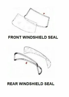 FRONT AND REAR Rubber WINDOW WINDSHIELD Seal Set 2PC For Mercedes Benz W114 W115 • $189.91