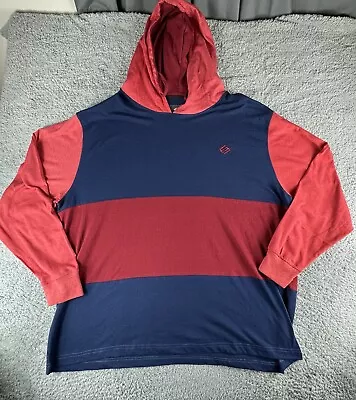 Enyce Hoodie Men’s 5X 5XL Red Blue Color Block Sweatshirt Y2K Pullover Sweater • $22.79