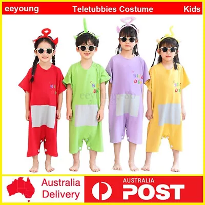 AU SALE Teletubbies Cosplay Costume Kids Pajamas Sleepwear Outfit Bookweek Suit • $15.66