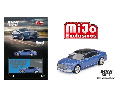 Mini GT 1:64 Bentley Continental Flying Spur Neptune Blue Mijo MGT00351 Diecast • $13.49