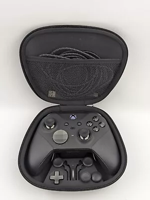 Microsoft Xbox Elite Series 2 Controller Black  With Hard Case Model 1797  • $159.95