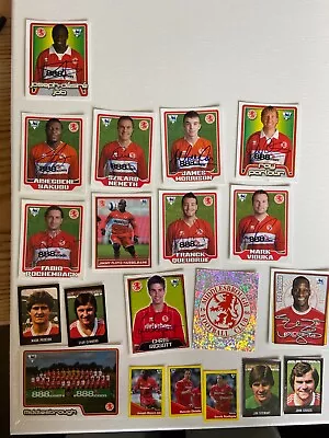 Collection Of 20 Middlesbrough FC Football Stickers • £4.99