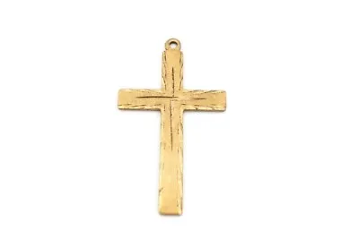 Vintage Gold Filled Cross Pendant Etched I1 • $35.99