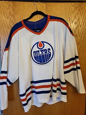 Vintage CCM  Edmonton Oilers White NHL Hockey Jersey - Blank Back • $24.99