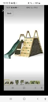 £339 • Buy Plumplay Climbing Frame Kids Child W/Ladder & Rock Wall Wooden Frame Pyramid