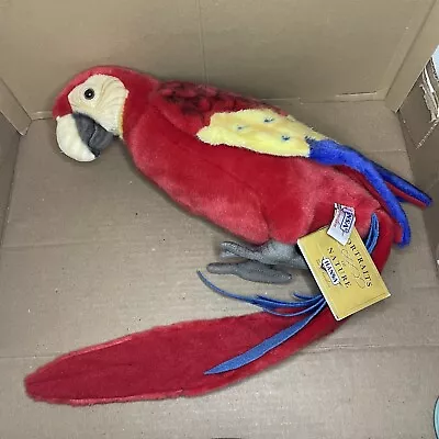 New With Tags Hansa Plush Red Macaw Parrot Bird Stuffed Animal Toy Realistic • $44.99