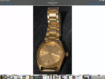 RareVTG 18KY 1958 Men's Rolex DayDate Oyster Perpetual President 1803 YellowGold • $11722