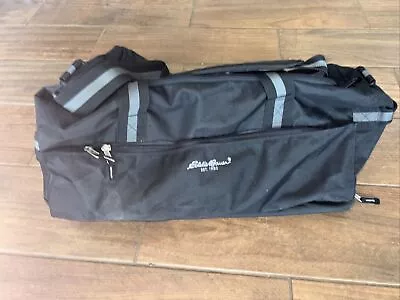 Eddie Bauer 2-wheel Rolling Overnight Duffel Travel Bag Black~So Nice • $39.99