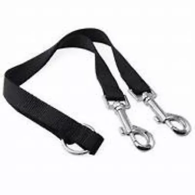 Duplex Double Dog Coupler Twin Lead Two Pet Dogs Collar Walking 2 Way Leash Walk • £5.50