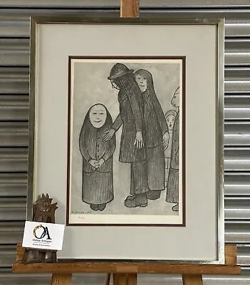 L S Lowry Limited Edition Of 850 Print Titled ‘Family Discussion’  • $1182.32