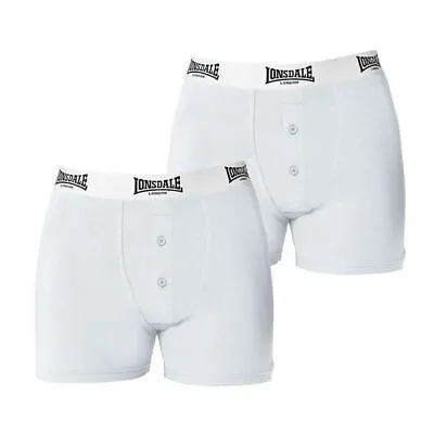 Men's Underwear Lonsdale 2 Pack Boxers In White • £9.99