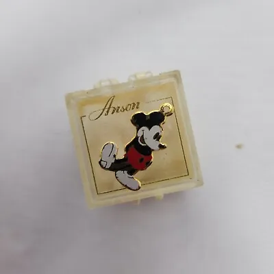 Mickey Mouse Enamel Metal Charm Pendant Walt Disney Productions Gold Tone • $20
