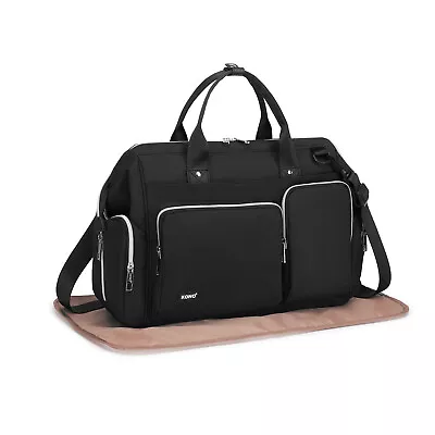 £19.99 • Buy Backpack Nappy Diaper Wipe Clean Large Mummy Maternity Baby Changing Bag Black