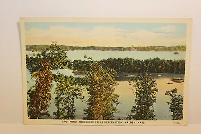 Postcard Spot Pond Middlesex Fells Reservation Malden MA Massachusetts • $1.07