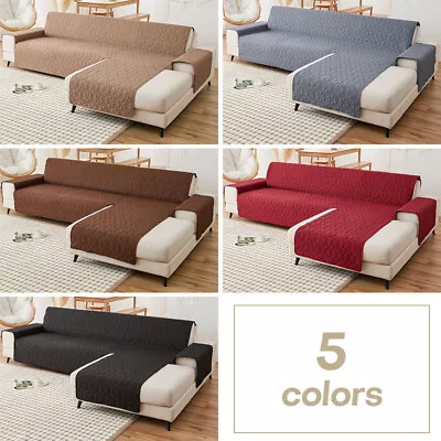 Reversible Waterproof Pet Sofa Cover L Shape Chaise Longue Slipcover Couch Mat • $98.18