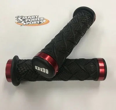 ODI X-TREME Lock-on 130mm ATV Grips - BLACK/RED- Thumb Throttle- Made In USA • $28.95