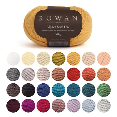 Rowan Alpaca Soft DK Double Knit Merino Alpaca Crochet Yarn 8 Ply All Colours • £9.50