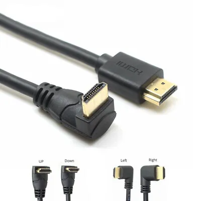 $2.99 • Buy 0.5m Angled 90 Degree HDMI Male To Male Cable Extender Cord 1080P Plug Adapter