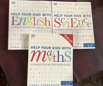 £27 • Buy Educational Books Carol Vorderman Set Of 3 English Maths Science Ages 10-16 New