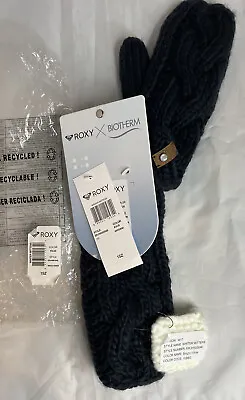 $24.95 • Buy Women's Roxy Biotherm  Knitted Mittens Black Lined One Size NWT
