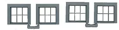 Grandt Line 3761 O Scale Windows -- Single-Sash 6-Light 30 X 28  Pkg(4) • $3.99