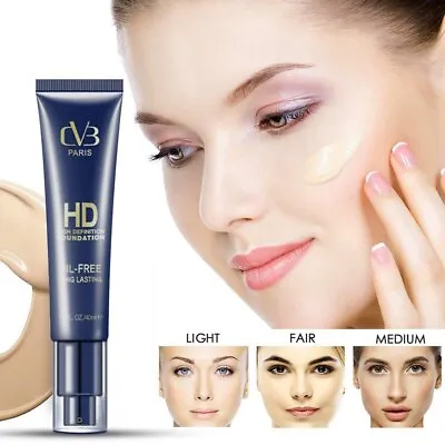 CVB HD Foundation For Flawless Skin Oil-Free Long Lasting Peptide Based Cream • £7.45