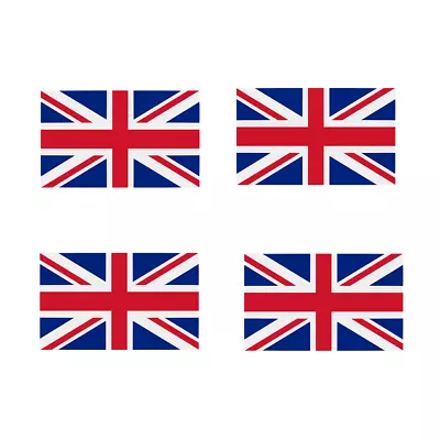 4 X UK FLAG Iron On Screen Print For Fabric Machine Washable Transfer Union Jack • £2.69