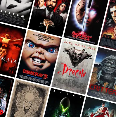 £2.99 • Buy CLASSIC HORROR POSTERS MOVIE PRINTS - A4 A3 A2 Alien, Dracula, Gremlins, Chucky