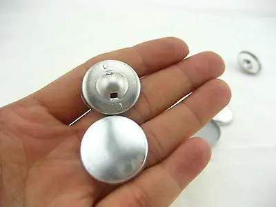 Large 24mm Fabric Self Cover Buttons Aluminum Flat Ring Back DIY Fabric Button  • £3.39