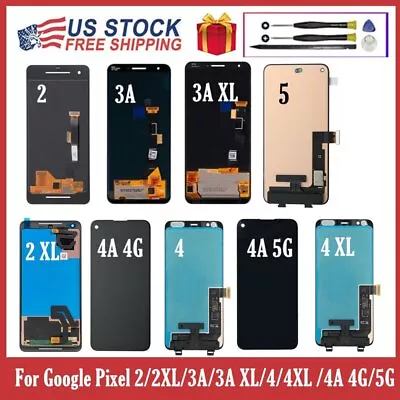 For Google Pixel 2/3/4 3A XL 4A 4G 5 5A 5G 6A Pro LCD Touch Screen Digitizer Lot • $221.04