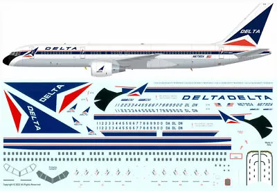 1/144 Delta Airlines Boeing 757-200 Screen Printed Decal • $17.75