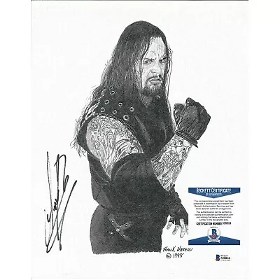 The Undertaker Autograph 11x14 Artwork Print Beckett WWF WWE Signed Memorabilia • £336.72