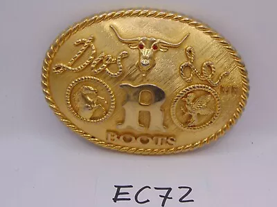 WESTERN COWBOY COWGIRL DOS DE ORO BOOTS BELT BUCKLE LTD ED 5 1/4  X 3 3/4  • $99.99