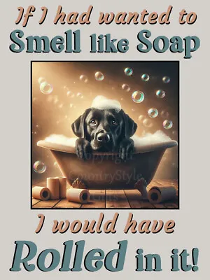 Black Labrador Pet Dog Funny Flexible Fridge Magnet Smell Like Soap Gift • £4.95