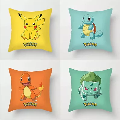 Pokemon Pikachu Anime Cushion Case Cover 45 X 45cm Cartoon Sofa Pillow • $16