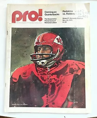 1975 Group Of 4 Programs WASHINGTON REDSKINS Pro! Magazine NFL  Edition - HOF  • $24.99