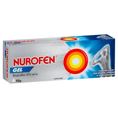 Nurofen Gel 50g Pain & Inflammation Relief Sprains Strains Ibuprofen 5% W/w • $21.43