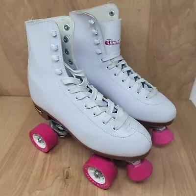 Chicago Quad Roller Skates Womens Size 8 White With Pink Wheels 8601k • $36.87