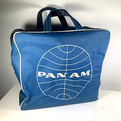 Vintage Original 1960's Pan Am Travel Bag Nylon 12 X 12  Carry On Flight Bag Paa • $35